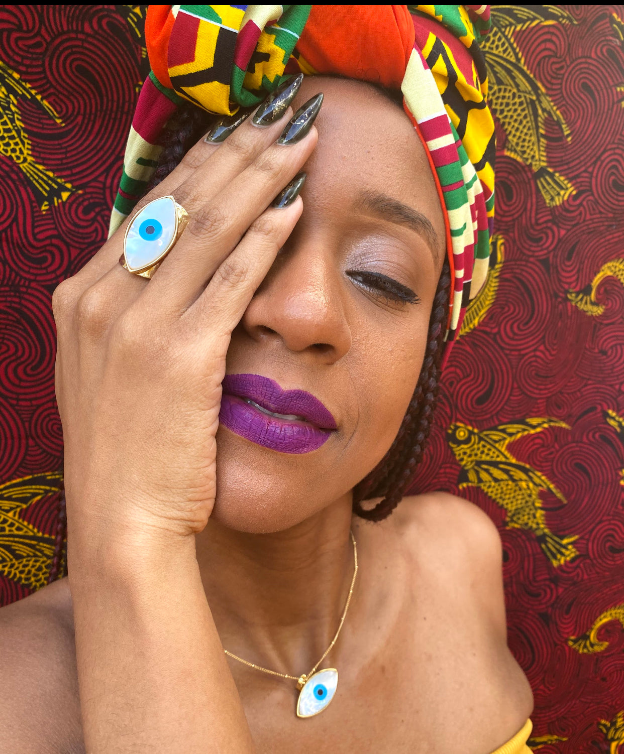 Evil Eye Necklace And Ring Set | Necklace & Ring | Three Hoodoo Sisters