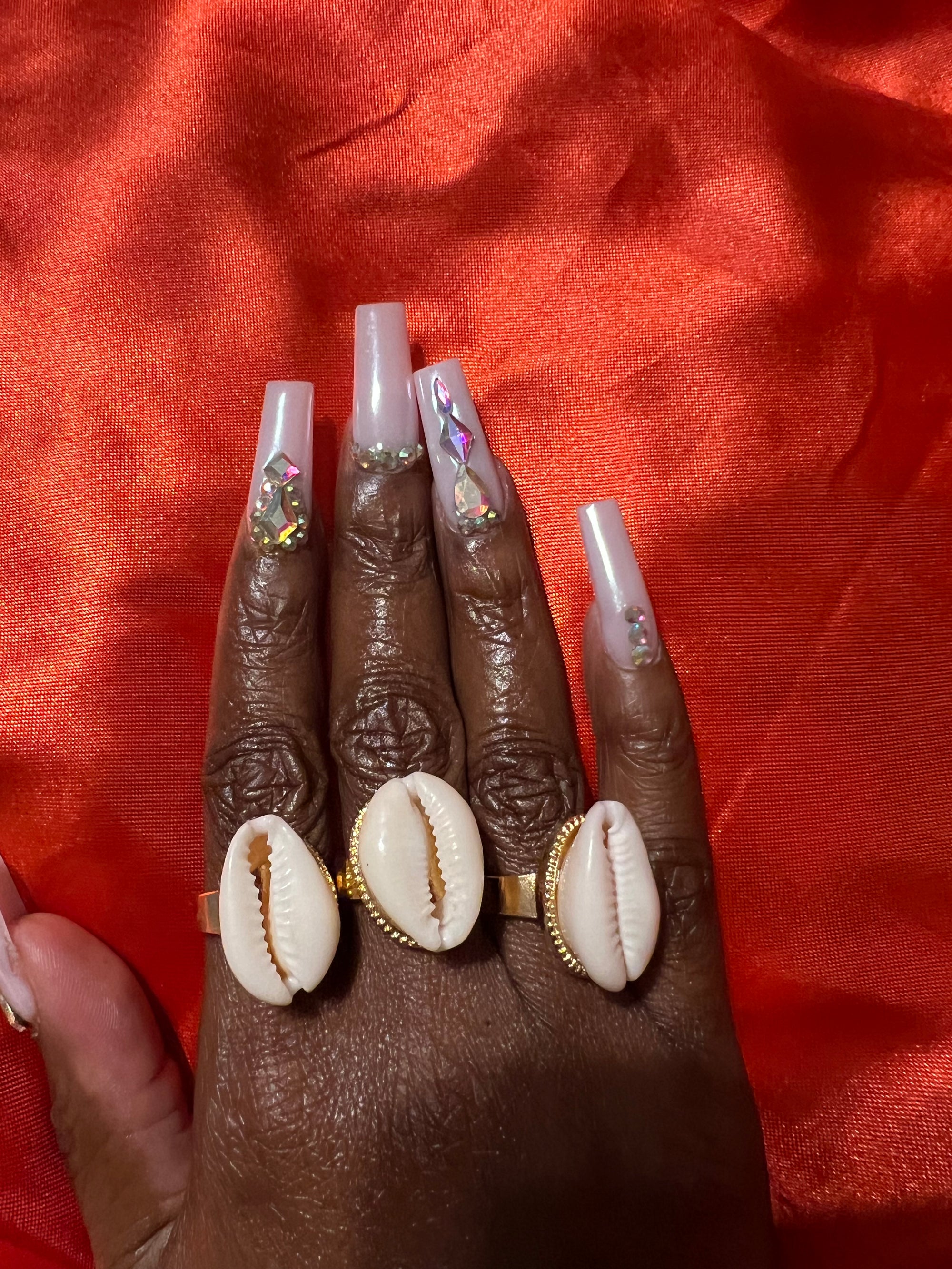 Cowrie shell rings (adjustable)