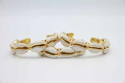 Gold Cowrie Shell Bracelet | Cowrie Bracelet | Three Hoodoo Sisters